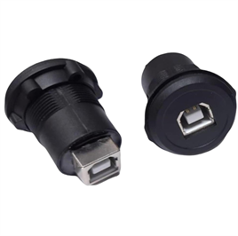 USB-04C-BK 22MM PANO TİP SİYAH USB B DİŞİ SOKET 