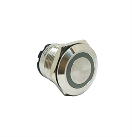 ONPOW6219F - 19mm Kalıcı Yeşil Ledli 24v Paslanmaz Çelik - 1NO IP67