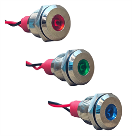 D12S 12MM METAL KABLOLU SİNYAL LAMBASI 12-24V