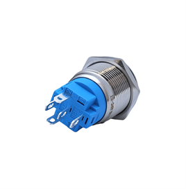 E48 19MM METAL BUTON KALICILI 12-24V TURUNCU LED 1NO/1NC