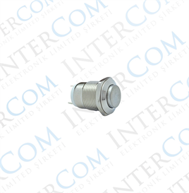 E12  12MM METAL IŞIKSIZ YAYLI BUTON - ÇIKIK KAFA - 1NO - IP67