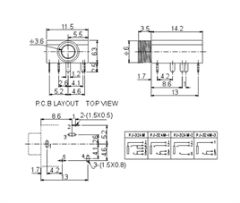 IC-259 Stereo Şase 3.5mm Somunlu