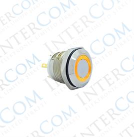 E38 16MM METAL BUTON YAYLI 12-24V TURUNCU LED 1NO
