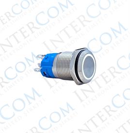 E39-1 16MM METAL BUTON YAYLI 12-24V BEYAZ LED 1NO/1NC