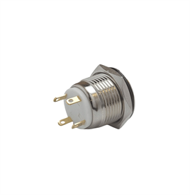E34 16MM METAL BUTON YAYLI 12-24V KIRMIZI LED 1NO
