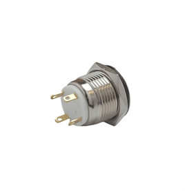 E39 16MM METAL BUTON YAYLI 12-24V BEYAZ LED 1NO