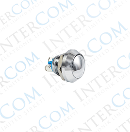 E81 12MM METAL IŞIKSIZ YAYLI BUTON - BOMBE - 1NO - IP67