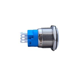 E48 19MM METAL BUTON KALICILI 12-24V TURUNCU LED 1NO/1NC