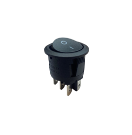 IC-133-6 YUVARLAK ANAHTAR ON-OFF 6P SİYAH