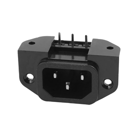IC-212C C14 Power Soket Erkek Kulaklı 90° PCB