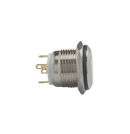 E39 16MM METAL BUTON YAYLI 12-24V BEYAZ LED 1NO