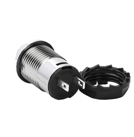 IC-186C PLASTİK 12MM KROM BUTON