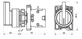 LAY5-EJ41 22mm Uzun Mandal 0-1 Yaylı (1NO)
