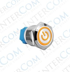 E48T 19MM METAL BUTON KALICILI 12-24V TURUNCU LED 1NO/1NC