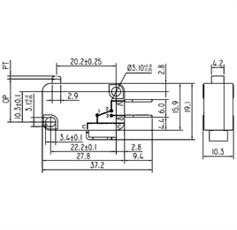 IC-170-0 Micro Switch Paletsiz 3A