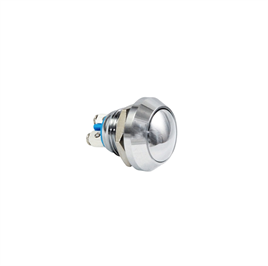 E81 12MM METAL IŞIKSIZ YAYLI BUTON - BOMBE - 1NO - IP67