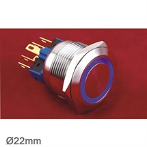 GQ22-11ZE 22mm Metal LED'li Kalıcı Buton IP65