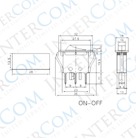 IC-113-8 Tekli Anahtar Işıklı ON-OFF 