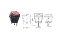 IC-131W 220 Volt Yuvarlak Işıklı Anahtar Su Geçirmez
