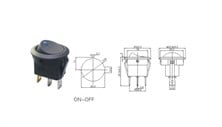 IC-132A Yuvarlak Nokta Işıklı Anahtar ON-OFF 3P 12VOLT
