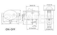 IC-134C Oval Işıksız Anahtar ON-OFF 2P