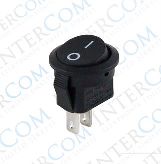 IC-134E Mini Yuvarlak Anahtar Işıksız ON-OFF 2P