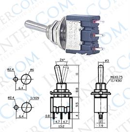 IC-139 Toggle Switch ON-OFF Ø6mm MTS-102