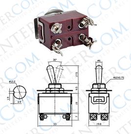 IC-156 Toggle Switch 4P ON-OFF Ø12mm KN3C-201
