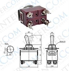 IC-156A Toggle Switch 4P MOM-OFF Ø12mm KN3C-211