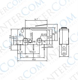 IC-163 Micro Switch Lehim Bacak Paletli KW4-Z2F