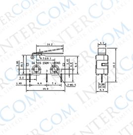 IC-166-0 Micro Switch İğne (PCB) Bacak Paletli