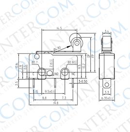 IC-168 Micro Switch Lehim Bacak Makaralı KW4-Z5F
