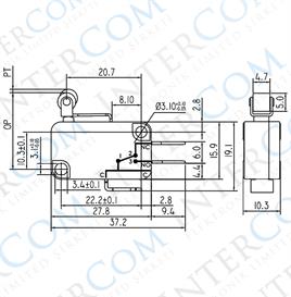 IC-172 Micro Switch Kısa Makaralı 3A
