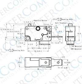 IC-176D Micro Switch - Şofben Switch 25A Paletsiz