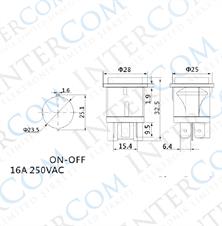 IC-180G Anahtar Basmalı 4P Kalıcı Yuvarlak 25mm PS18-16N-2