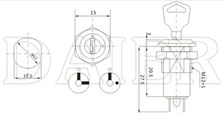 IC-195 Anahtarlı Switch 0-1 Yeni KS-01-101C