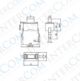 IC-201 Tact Switch Pioneer Buton 3,5x6 Kısa Bacak