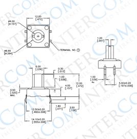 IC-203 Tact Switch Çıkıntılı 12x12