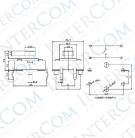 IC-204 Tact Switch 12x12 Kapak Takılabilir