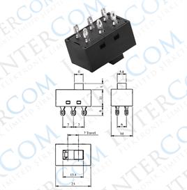 IC-210 Slide Switch 0-1 6P