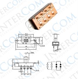 IC-211A Slide Switch 0-1-2 8P Metal