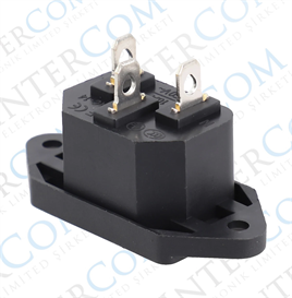 IC-212-S C14 Power Soket Erkek Kulaklı - UL Sertifikalı