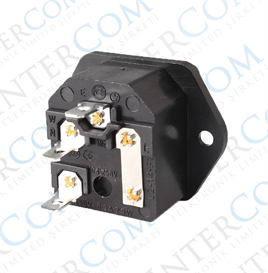 IC-213-S C14 Power Soket Erkek Fuseli Kulaklı - UL Sertifikalı