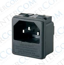 IC-213A-S C14 Power Soket Erkek Fuseli Kulaksız 