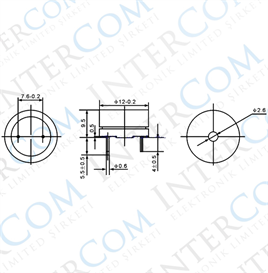 IC-219 Buzzer 12mm Devreli