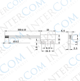 IC-228C KABLOLU REED SENSÖR NORMALDE KAPALI KONTAK 23X14MM 