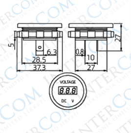 IC-230D Pano Tip Voltmetre 28mm 6-32V