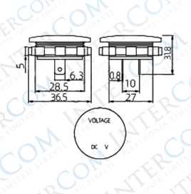 IC-230D Pano Tip Voltmetre 28mm 6-32V