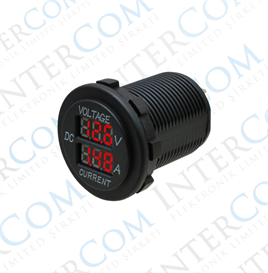 IC-231E Pano Tipi Volt-Ampermetre 28mm