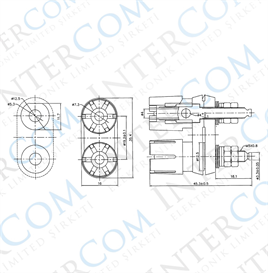 IC-240D Born Kelemens Büyük 2li Kırmızı/Siyah